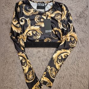 Versace Couture Collection Black and Gold Top